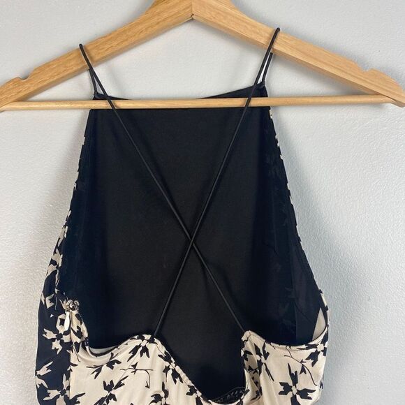 Tanya Taylor Asymmetrical Floral 100% Silk Midi Dress - Picture 10 of 13